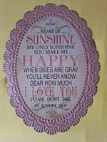 Vintage Wanddeko "You are my Sunshine" Shabby Chic Stil