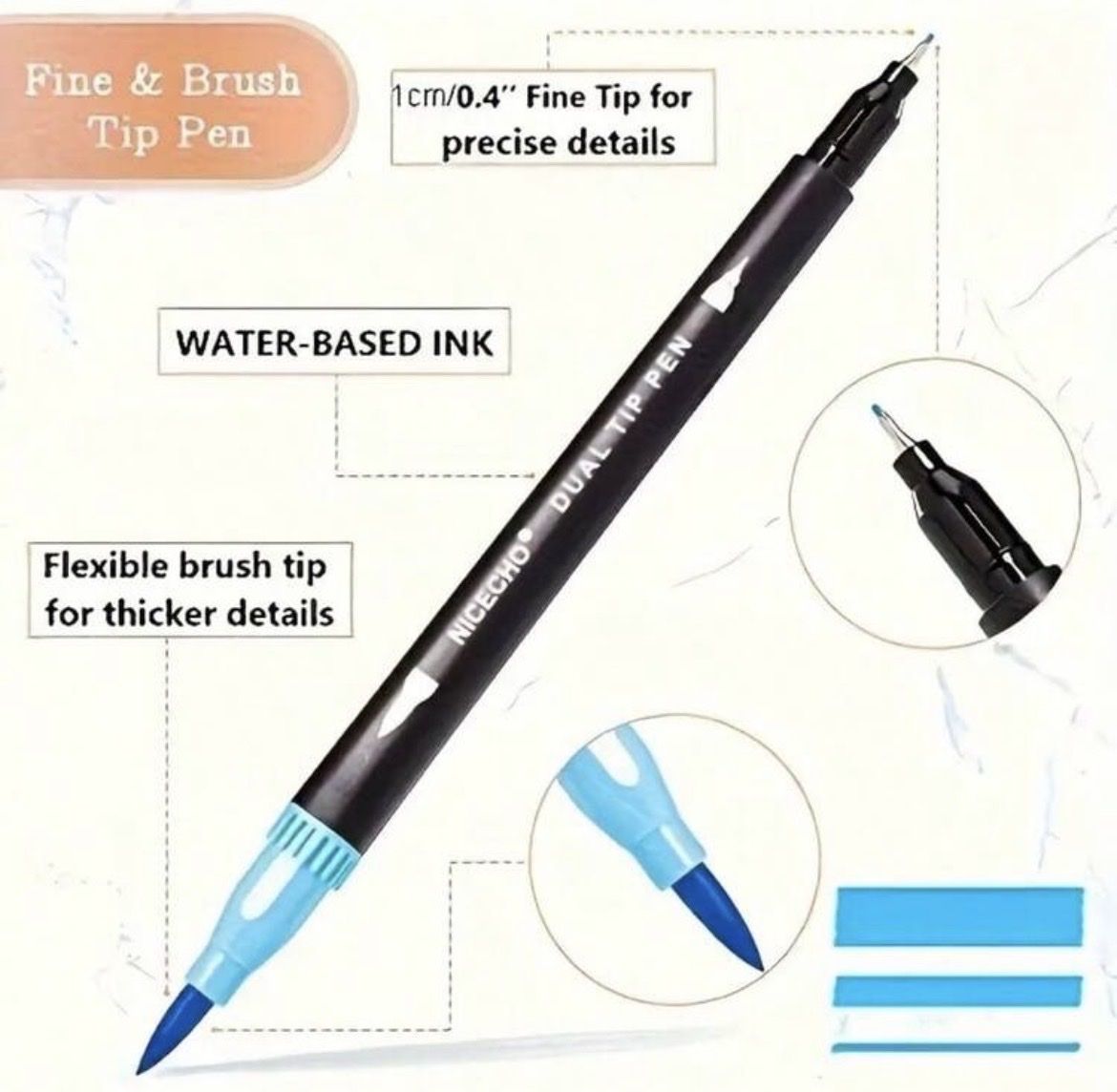 Penna & Evidenziatori: 120 Farben Dual Tip Brush Stifte Set+Etui – Nuovo e nell'imballaggio originale da Emmenbrücke venduto da ShopDirect 2
