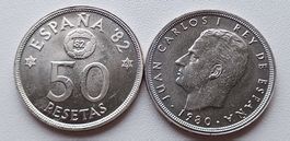 SPANIEN - 50 PESETAS 1980*81 - FUSSBALL-WM 1982 - BARCELONA