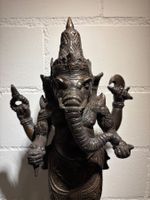 Ganesha Bronze ( 44 cm / 2.8 kg ) Skulptur Rarität