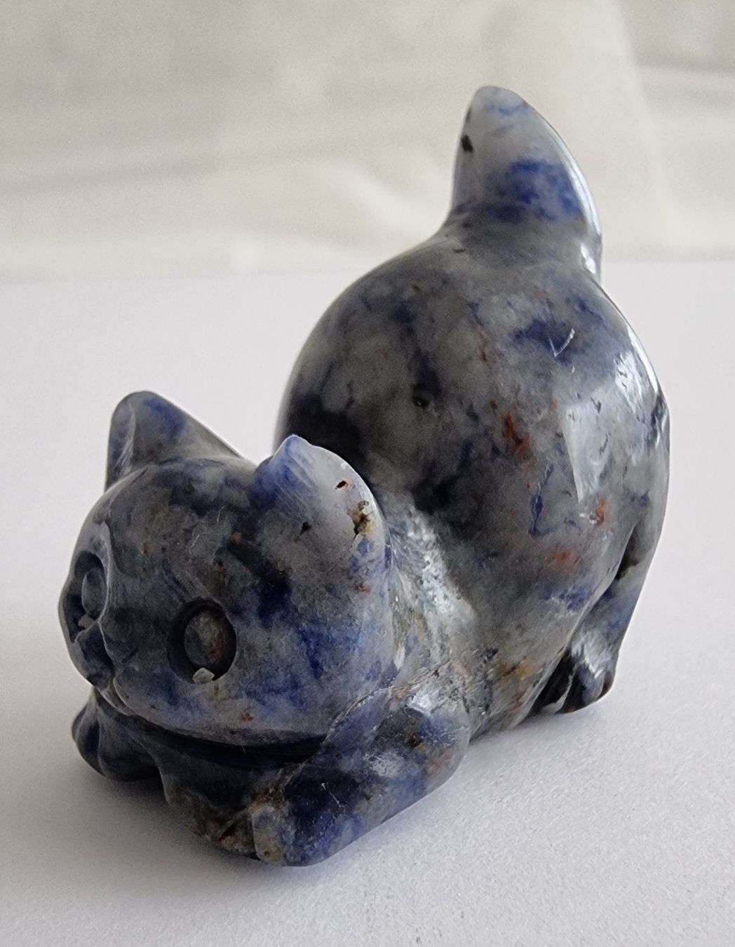 Statuette: Sodalit Katze Statue / Figur – Nuovo e nell'imballaggio originale da Menziken venduto da Mirager 1