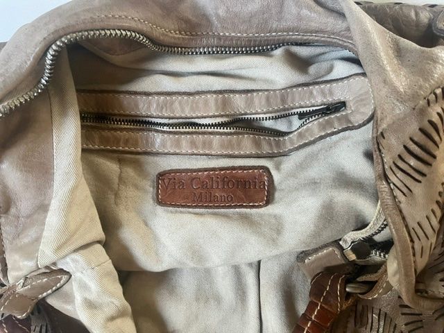 Via California Milano Sacs femmes: Wunderschöne Lederhandtasche hellbraun aus Italien – D'occasion à Steinmaur par Dyleila 3