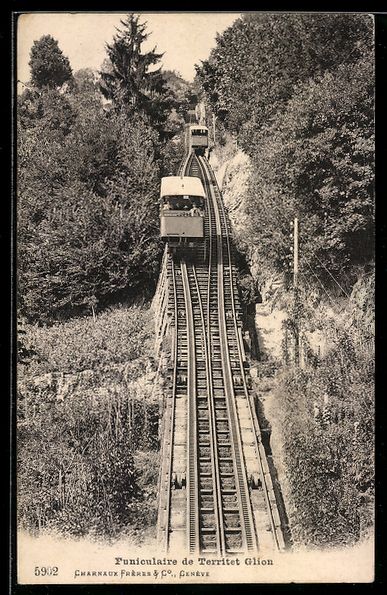 Cartes postales: Funiculaire de Territet-Glion, Bergbahn – D'occasion à Berlin par bartko-reher