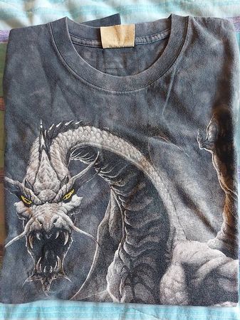 Maglietta con serigrafia drago
