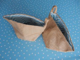2er Set Jute Stoffkörbli Aufbewahrungskörbe Handmade Coop?