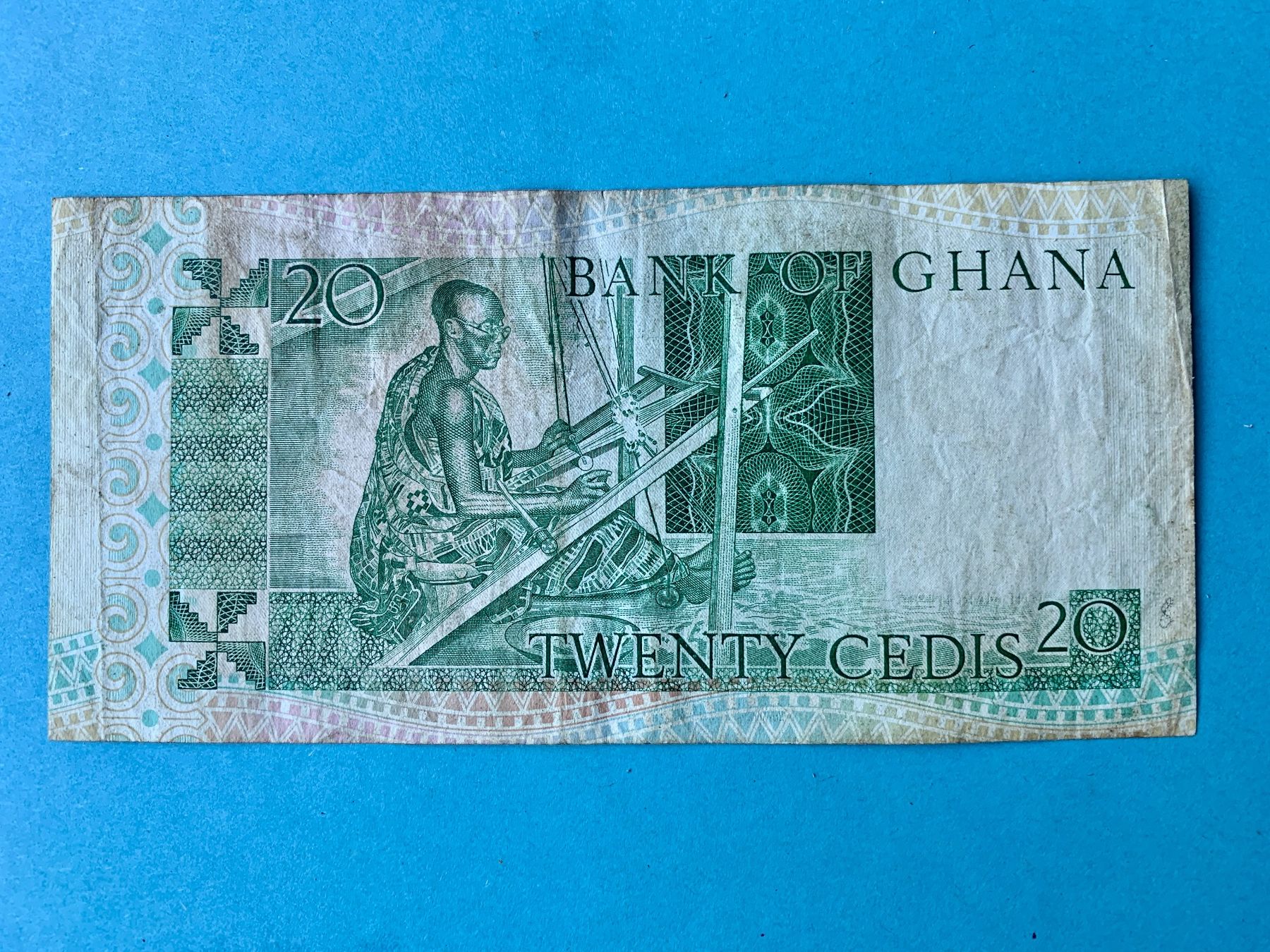 Banconote: GHANA - Twenty Cedis 6th March 1982 – Usato da Le Lignon venduto da Trikles 1