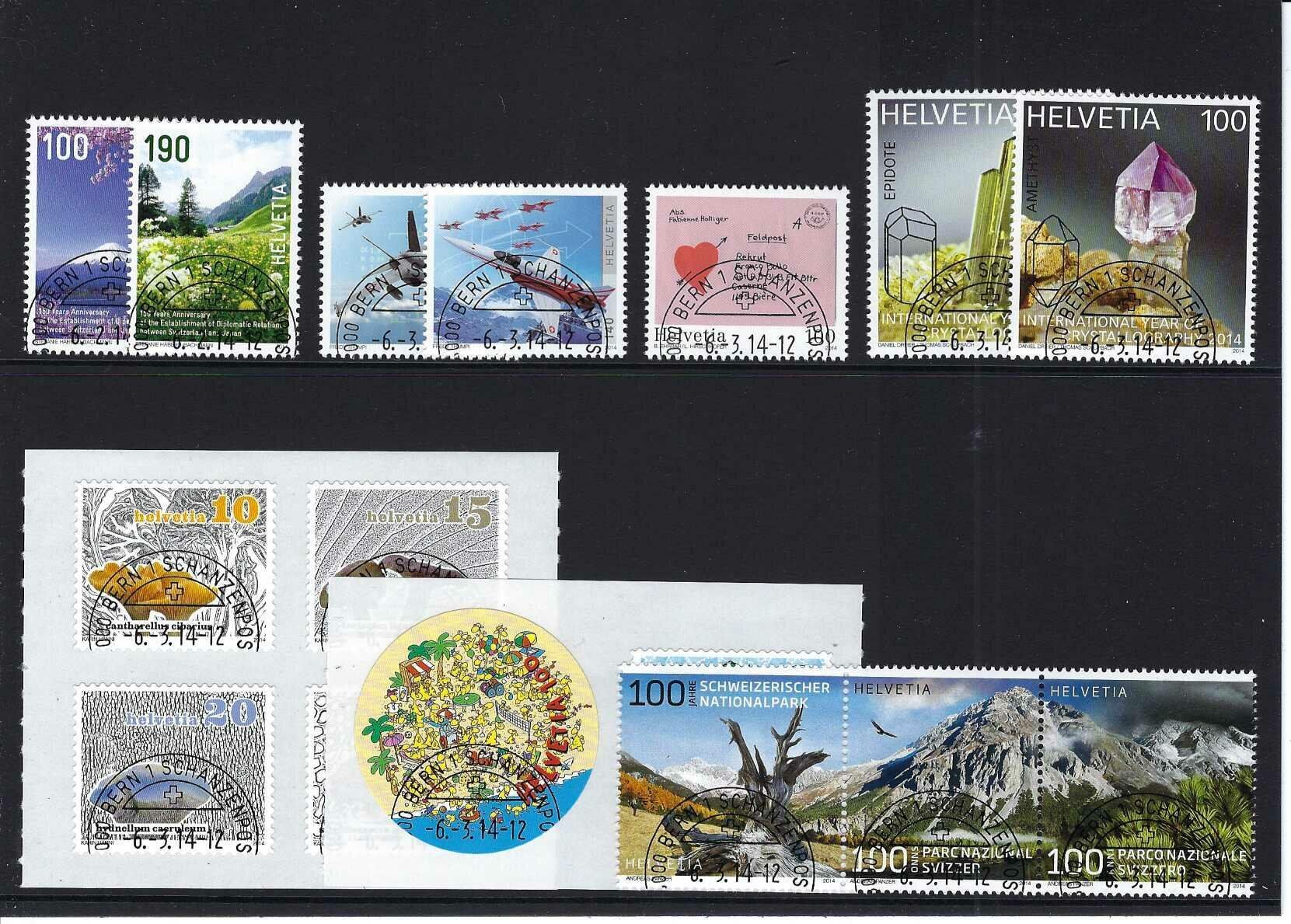 Tutti i francobolli: Schweizer Briefmarken Jahresset 2014 gestempelt – Usato da Diegten venduto da Pdiego 2