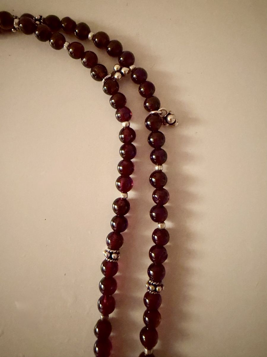Rejane Rosenberger Catenine: Granatstein Kette mit Silber 49 cm - Rejane – Nuovo (secondo la descrizione) da Muttenz venduto da stoeberi01 4