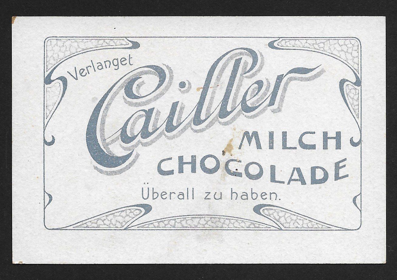 Carte collezionabili: Cailler Milch Chocolade : Sion (1920s) – Usato da Genève venduto da Brindisina2019 1