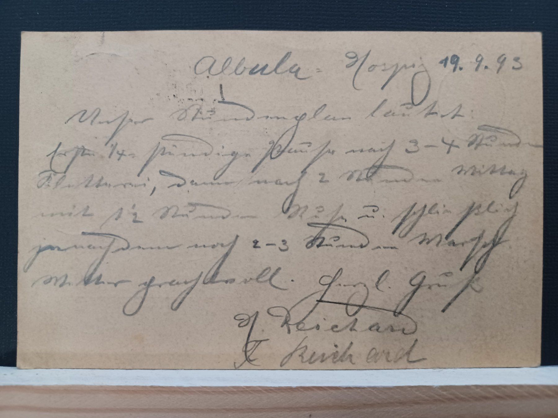 Tutti i francobolli: GR, Postkarte ab Bergün, 1893 – Usato da Aarau Rohr venduto da mgvw 1