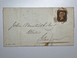 Grossbritannien 1840, 4 Marg./ Maltese Plate 2, top Rarität!