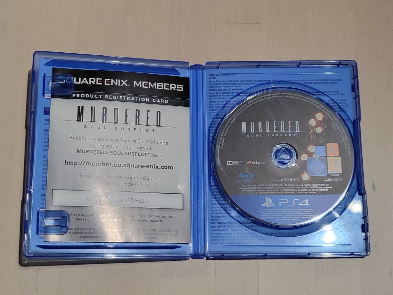 Giochi: PS4 Jeu vidéo Murdered Soul Suspect – Usato da Riddes venduto da Grumpyrelie 1
