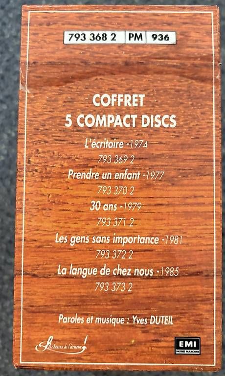 CD: Yves Duteil: Coffret "L'intégrale", 5 CDs – Usato da Wallisellen venduto da pie_mf67 2