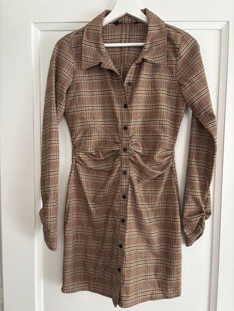 Chic Zara Plaid Dress, Size M