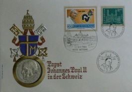 Numisbrief Papst Johannes Paul II  Feinsilberbarren 999.0