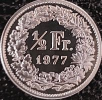 50 Rappen 1977 pp / aus Münzsatz / in einer Münzkapsel