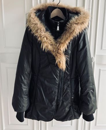 SICILY winter coat with fur & leather trim S Mackage Style