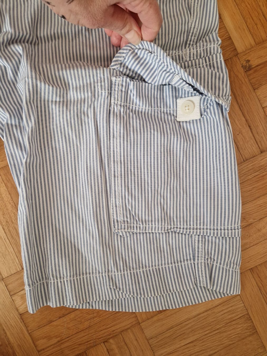 Pantaloni: Fishbone Unisex-Bermuda-Shorts, gestreift, Gr. S – Usato da Reinach BL venduto da Tinkerbelly27 1