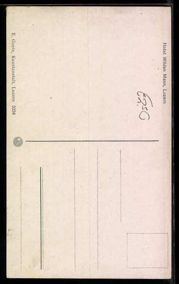Cartoline postali: AK Luzern, Hotel Wilden Mann – Usato da Berlin venduto da bartko-reher 1