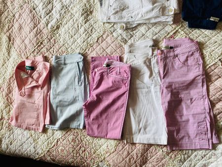 9 Golfhosen, lang,3/4, kürzer Gr. 34. Top Zustand!