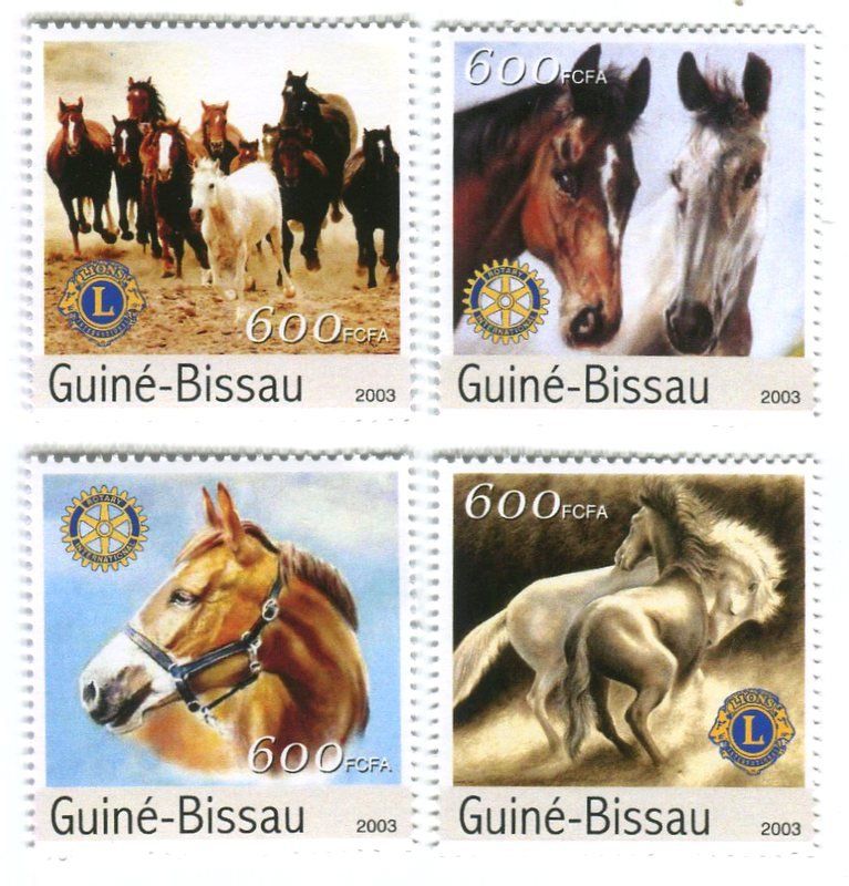 Tutti i francobolli: Briefmarken "Pferde". Guinea-Bissau – Nuovo e nell'imballaggio originale da Basel venduto da Butsch5