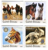 Briefmarken "Pferde". Guinea-Bissau