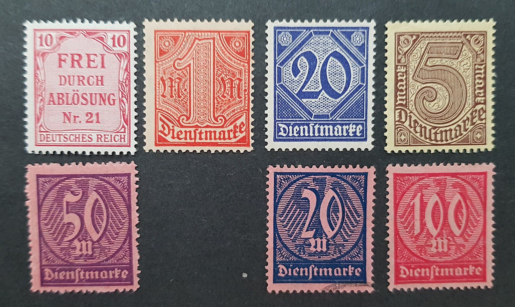 Tutti i francobolli: Deutsches Reich Dienstmarken ab 1921 – Nuovo (secondo la descrizione) da Winterthur venduto da Saba1972