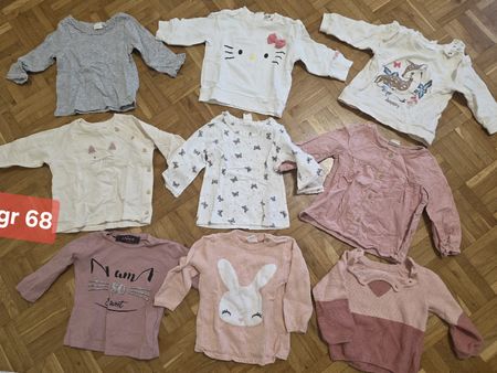 Mädchen Langarmshirts 8er Set Grösse 68 guter Zustand