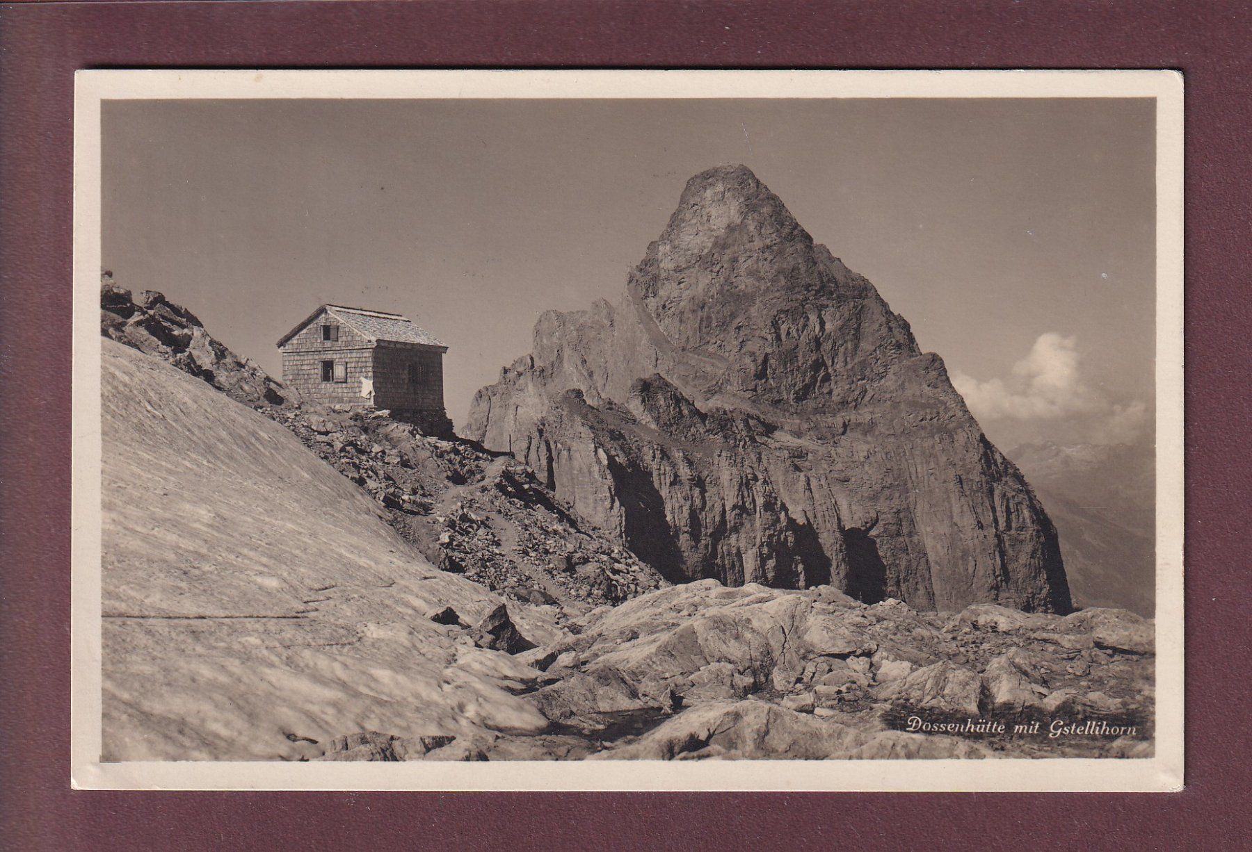 Ansichtskarten: DOSSENHÜTTE - Gstellihorn - 1933 – Gebraucht aus Pully von nicecards