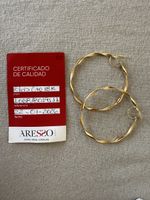 Goldene Ohrringe, 18K Gold, ganz neu, exklusives Design