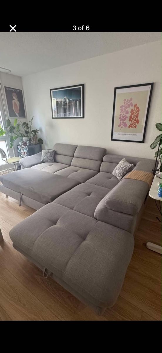 Divani: Grey Sectional Sofa With Storage - Great For Summer Guests! – Usato da Zürich venduto da dio_bfq7 3