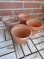 4x Blumentöpfe Pflanzentöpfe Terracotta Ton