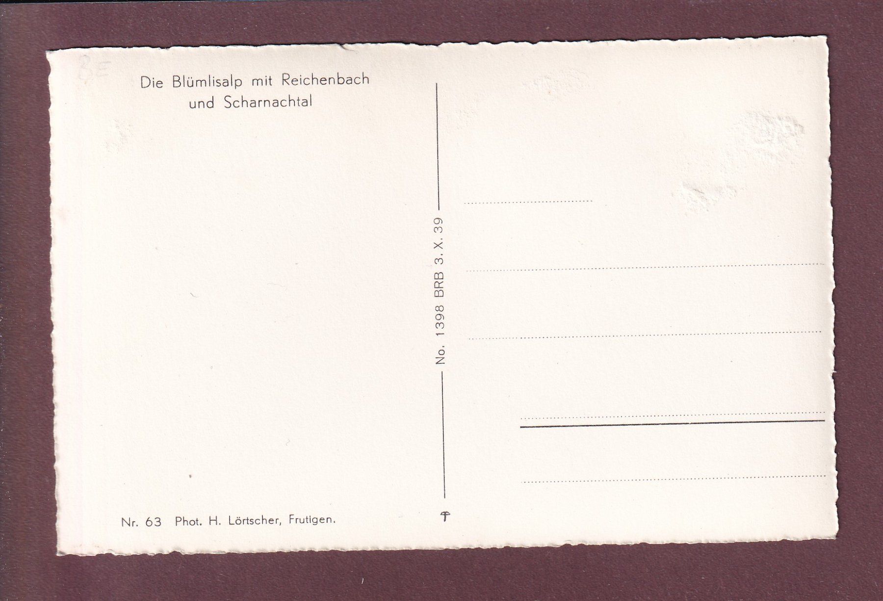 Ansichtskarten: BLÜMLISALP mit Reichenbach – Gebraucht aus Pully von nicecards 1