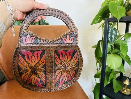 Sac à main vintage en cuir teinté à la main