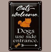 🔥 CATS WELCOME Katzen Blechschild 🎀 20x30cm OVP 🔥