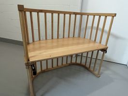 Beistellbett Holz mit Matratze