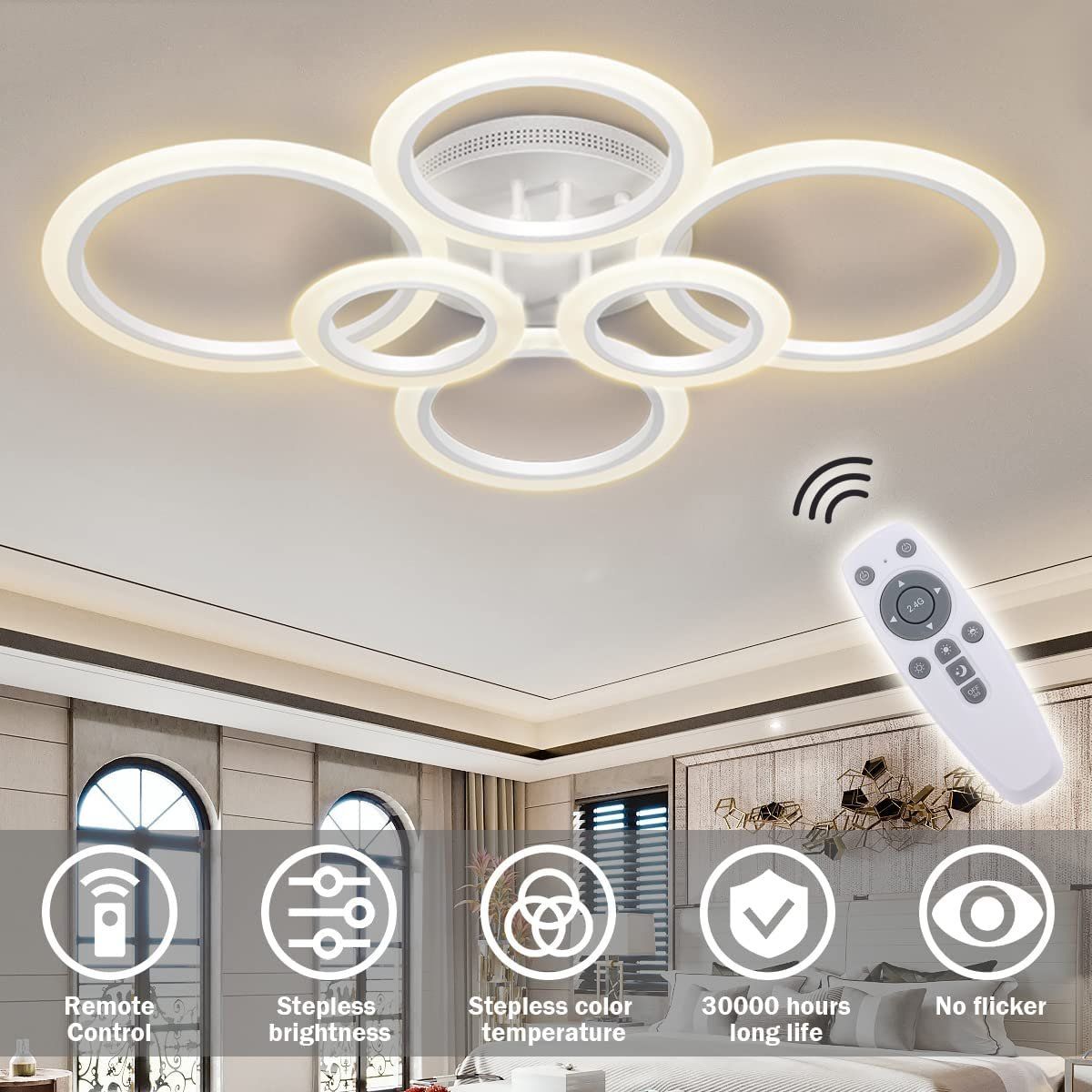Lampadari & plafoniere: LED Deckenlampe Dimmbar 72W Deckenleuchte Wohnzimmerlampe – Nuovo e nell'imballaggio originale da Dörflingen venduto da Nixhub