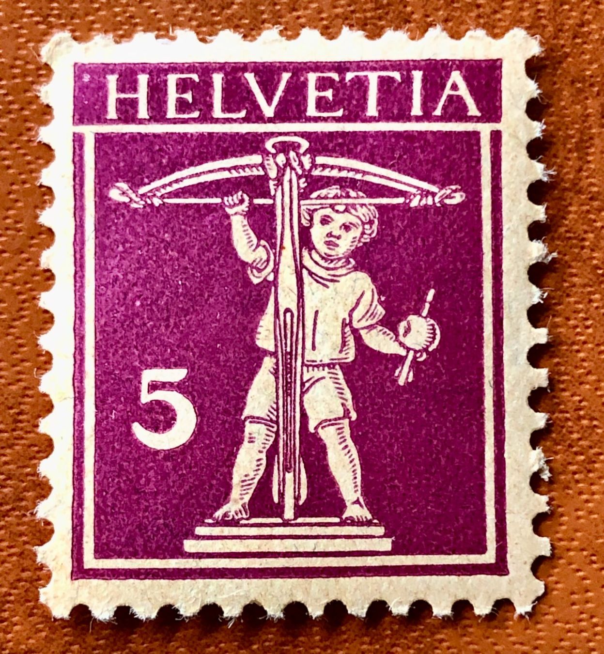 Alle Briefmarken: Tellknabe Nr.170 UNGESTEMPELT    – Gebraucht aus Aarau von Billa007