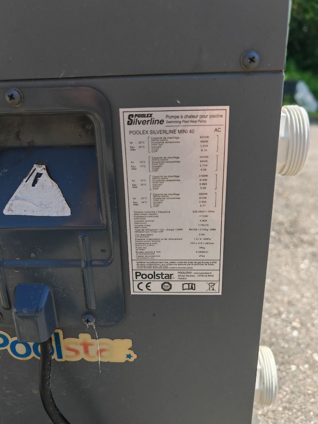 Radiatori: Poolex Silverline Mini 40 Pool Wärmepumpe  – Usato da Rheinsulz venduto da Dred 4