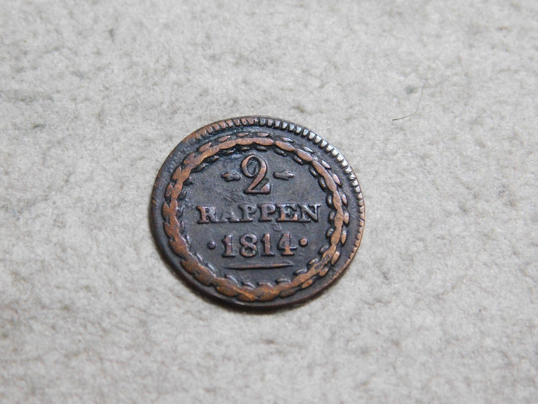 Tutti le monete: 2 Rappen 1814, Kanton Aargau, Billon, ss - vorz – Nuovo (secondo la descrizione) da Solothurn venduto da Mi-cardo 1