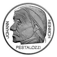 5 Fr.-Gedenkmünze Johann Heinrich Pestalozzi 1977