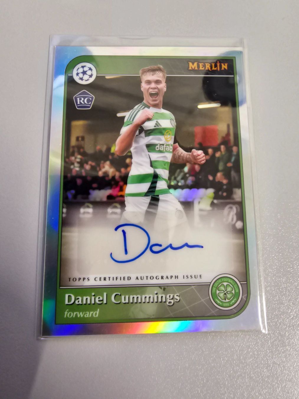 Topps Sammelbilder & Trading cards: 24-25 Topps Merlin UEFA Club Com. Autographs Cummings Celtic – Gebraucht aus Arth von Web_air1
