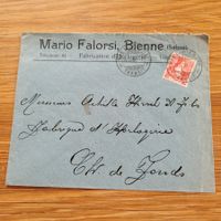 Brief Horlogerie Bienne 1909 Mario Falorsi Chaux De Fonds