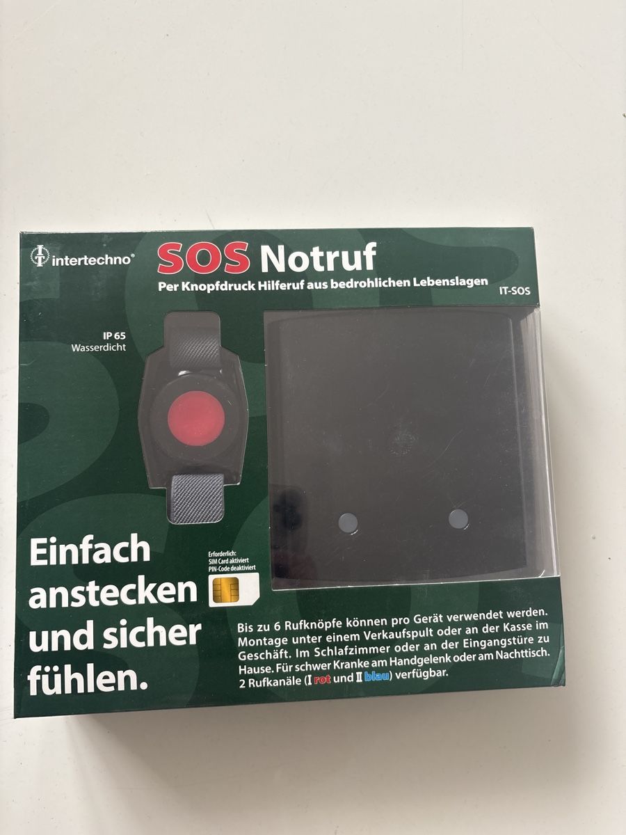Sistemi d'allarme: Intertechno SOS Notruf- Neu! – Nuovo e nell'imballaggio originale da Regensdorf venduto da Majmaala