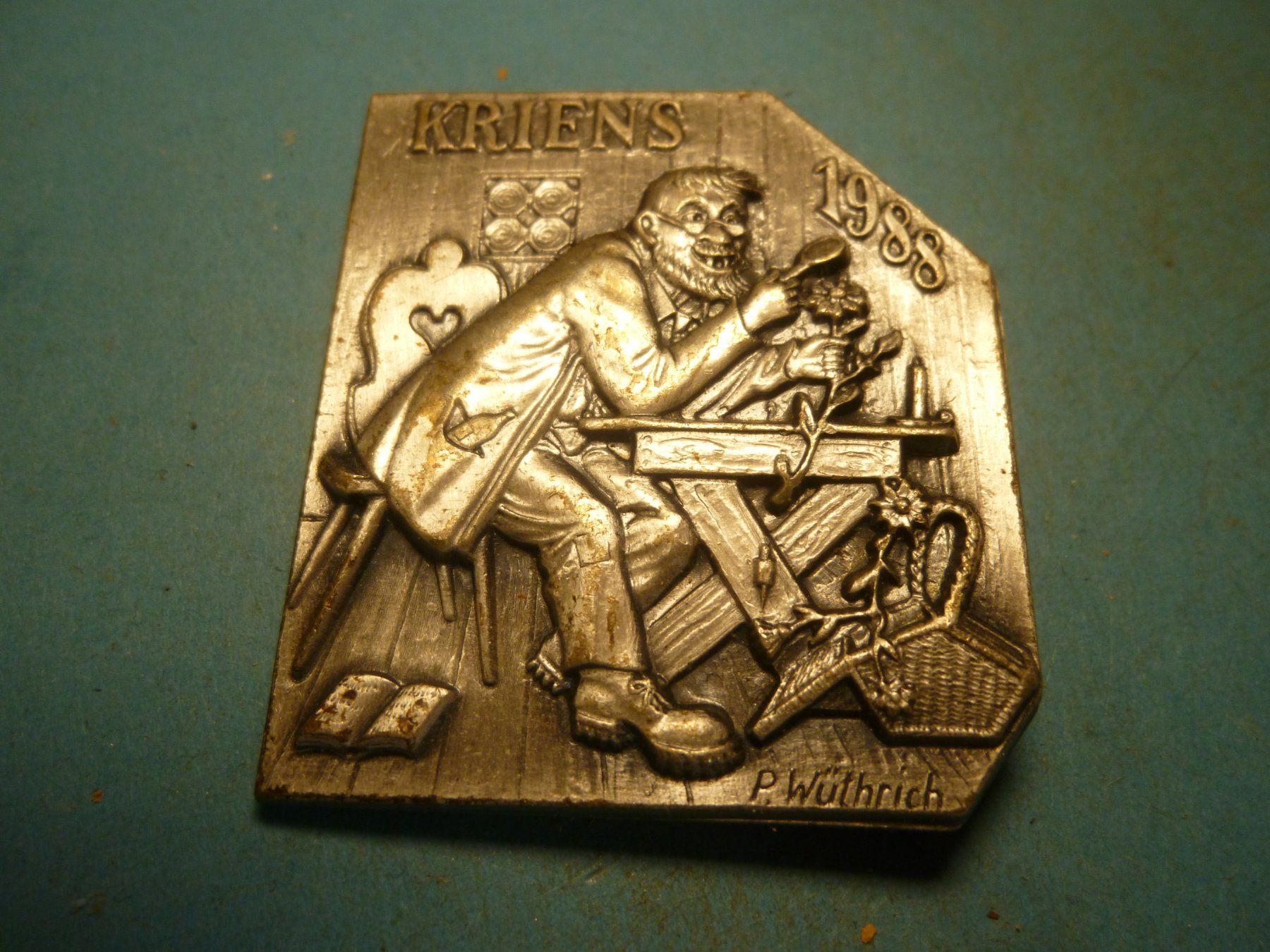 Plaketten & Abzeichen: KRIENS 1988 SILBER – Gebraucht aus Ried (Muotathal) von Mandarin02