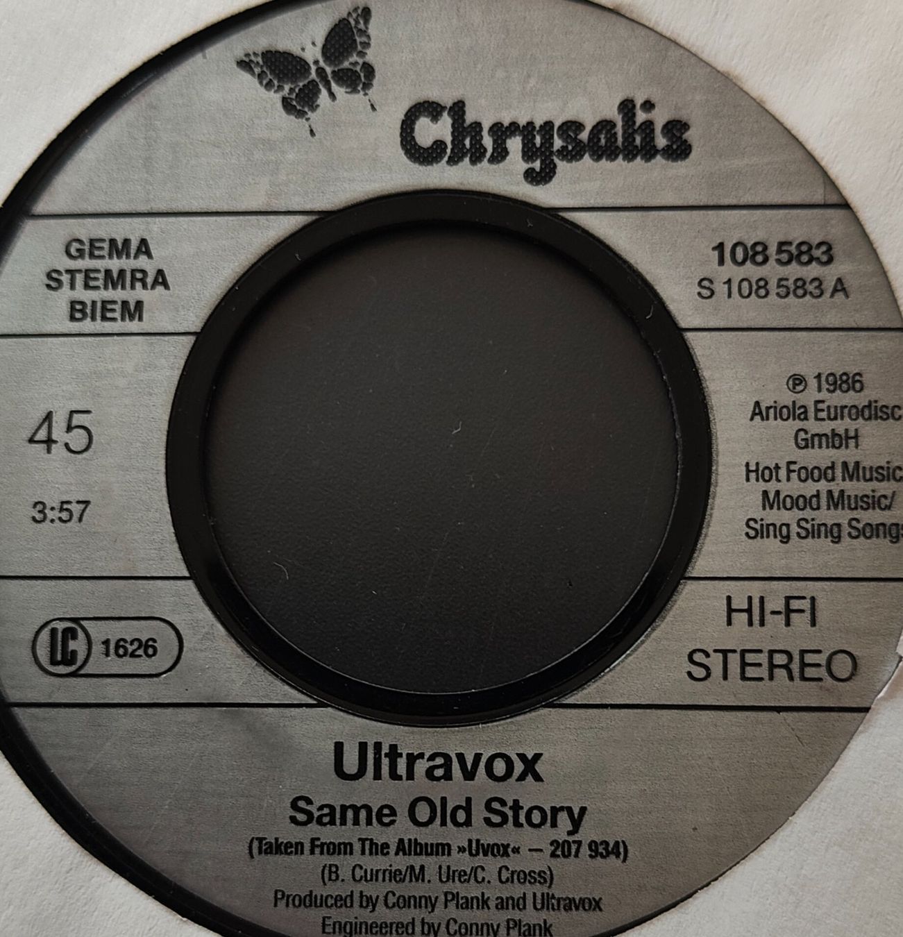 Dischi in vinile: Vinyl Single Ultravox - Same Old Story – Usato da Langenthal venduto da Modo39