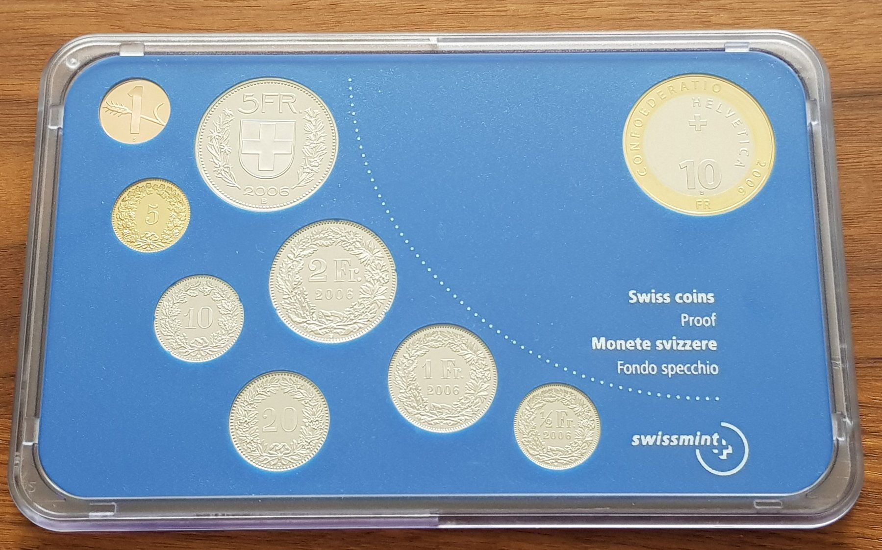 Alle Münzen: Schweizer Münzsatz Piz Bernina 2006 - 1 PP – Neu und originalverpackt aus Rotkreuz von Swiss-Coins 2