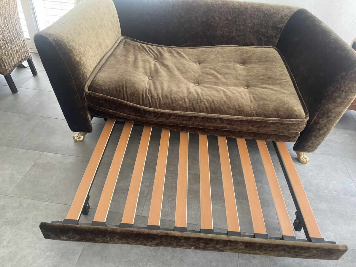 Divani: Bretz XL Sofa / Bett  in Gold Samt – Usato da Brugg AG venduto da naturwarenladen 4