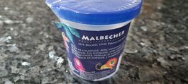 Malbecher mit Deckel und Pinselablage, Neu & Original!