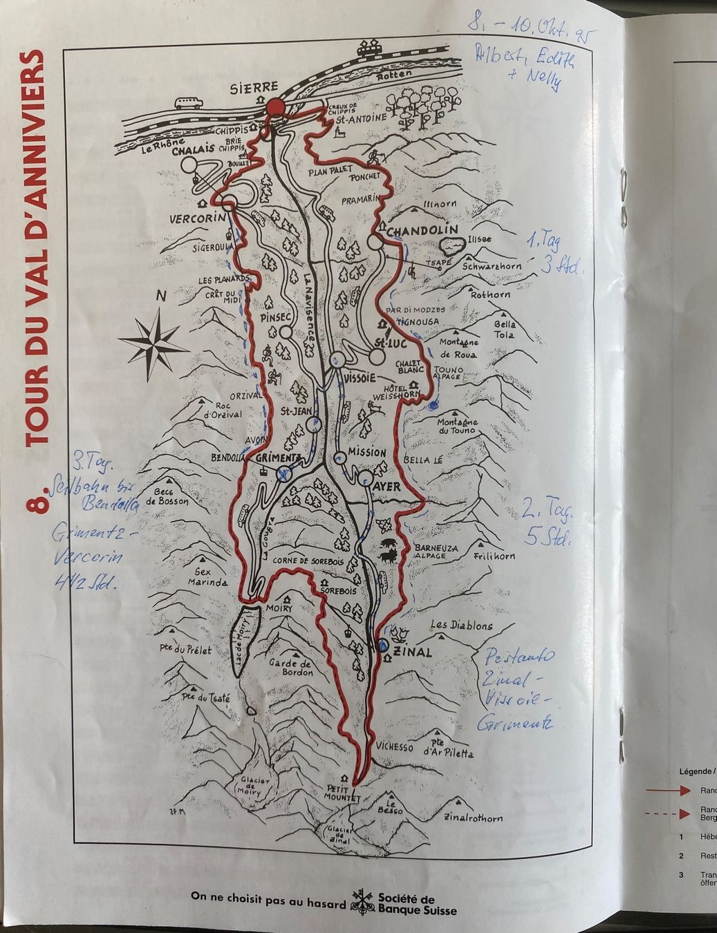 Cartine & Atlanti: Heft WALLISER WANDERWEGE / SENTIERS VALAISANS – Usato da Dietlikon venduto da Sa_Biene 1